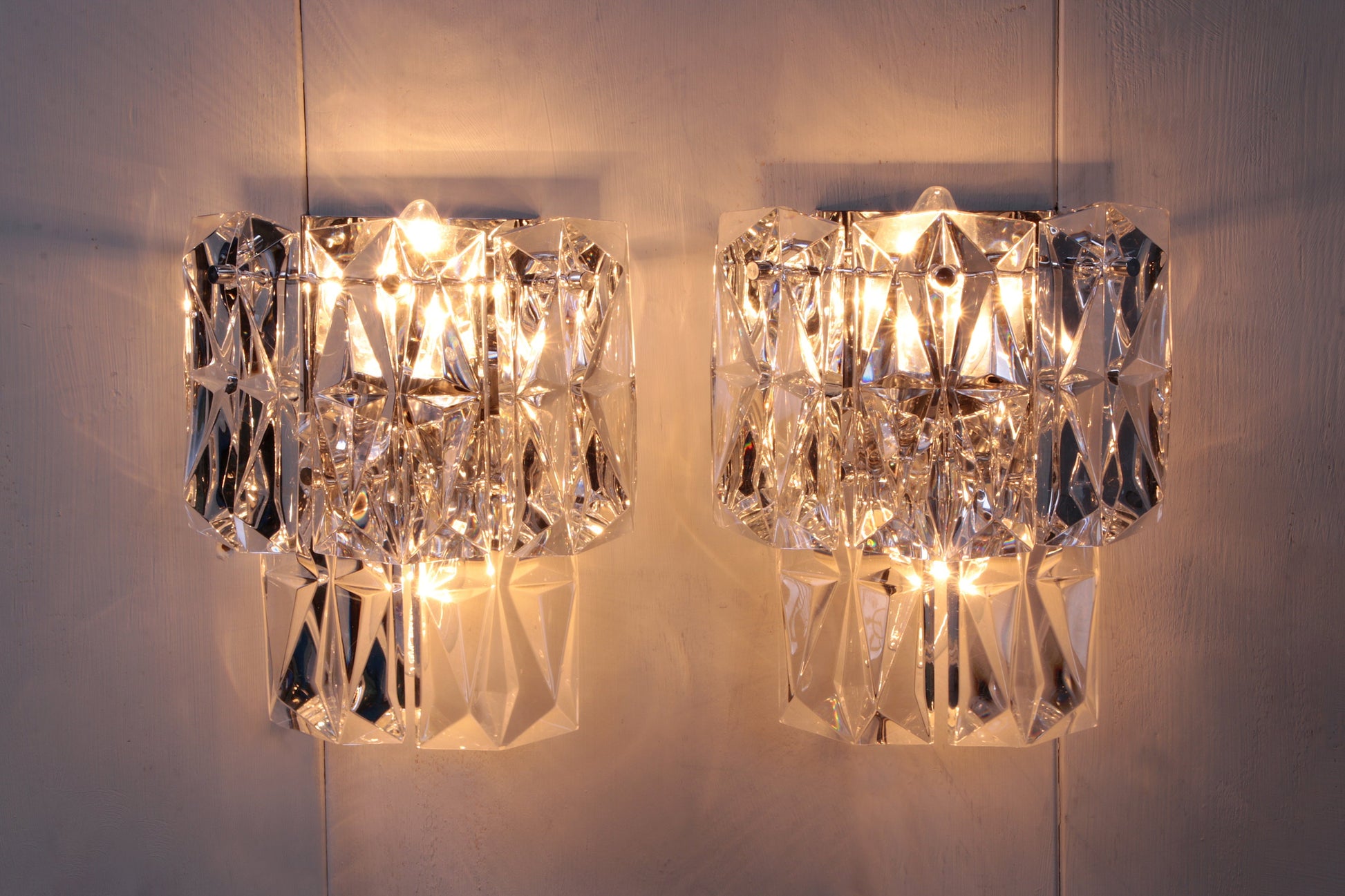 Rare 1960s Kinkeldey German Crystal Wall Sconce 1960 - Collectors - Net.Work