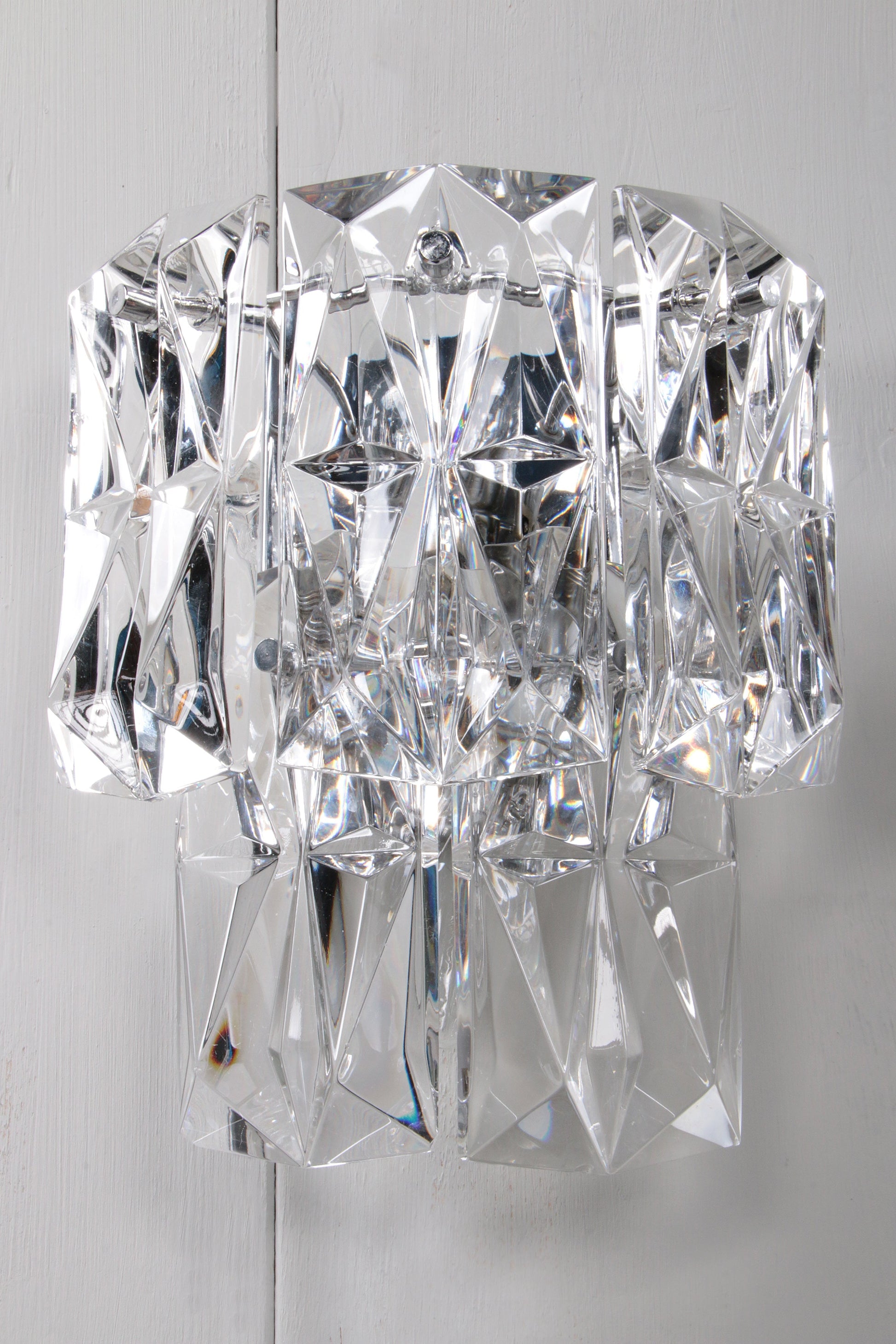Rare 1960s Kinkeldey German Crystal Wall Sconce 1960 - Collectors - Net.Work