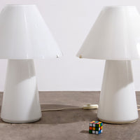 Seltene große Vetri Murano Mushroom Tischlampen, 1970er