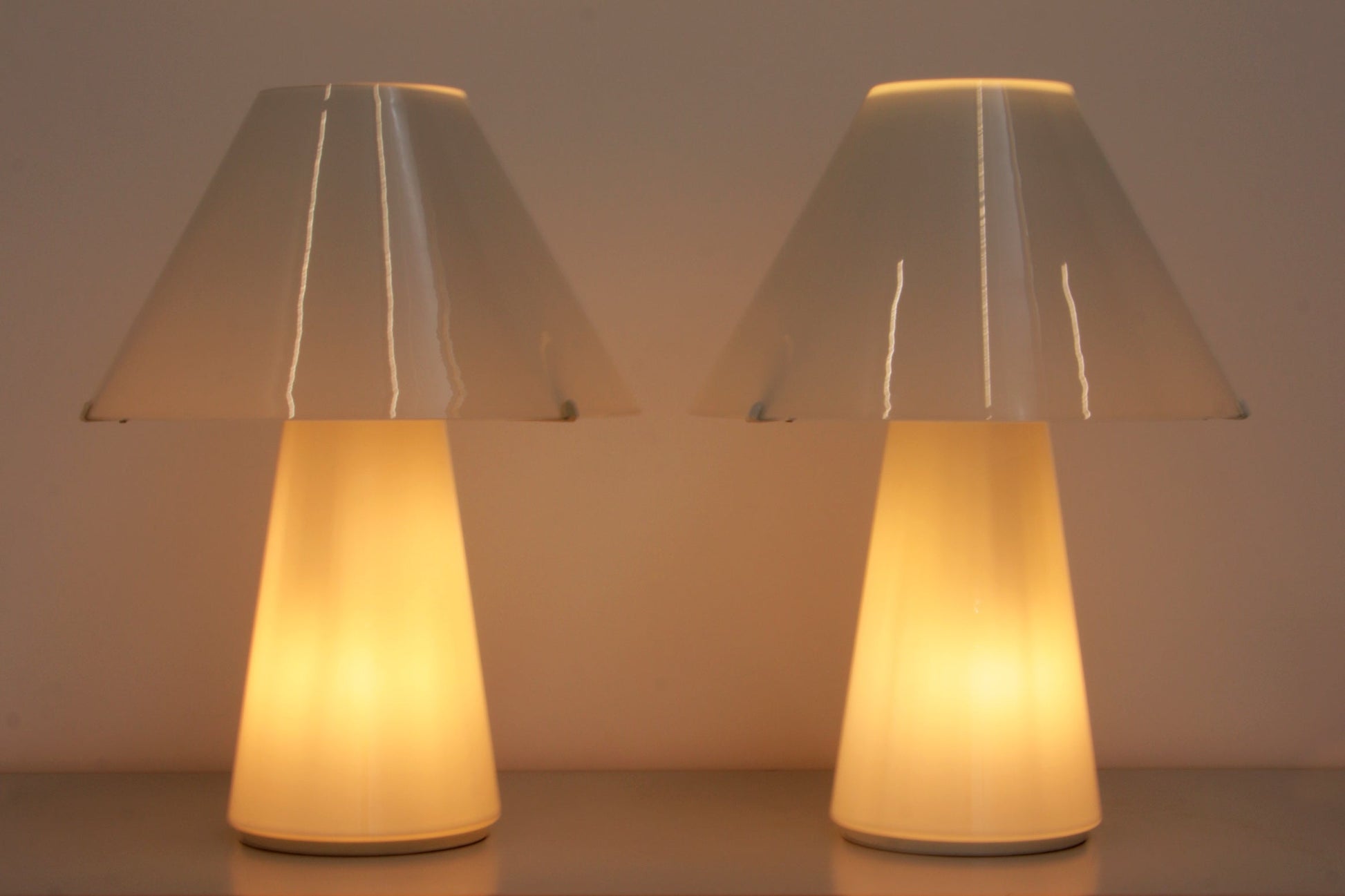 Rare Large Vetri Murano Mushroom Table Lamps, 1970s - Collectors - Net.Work