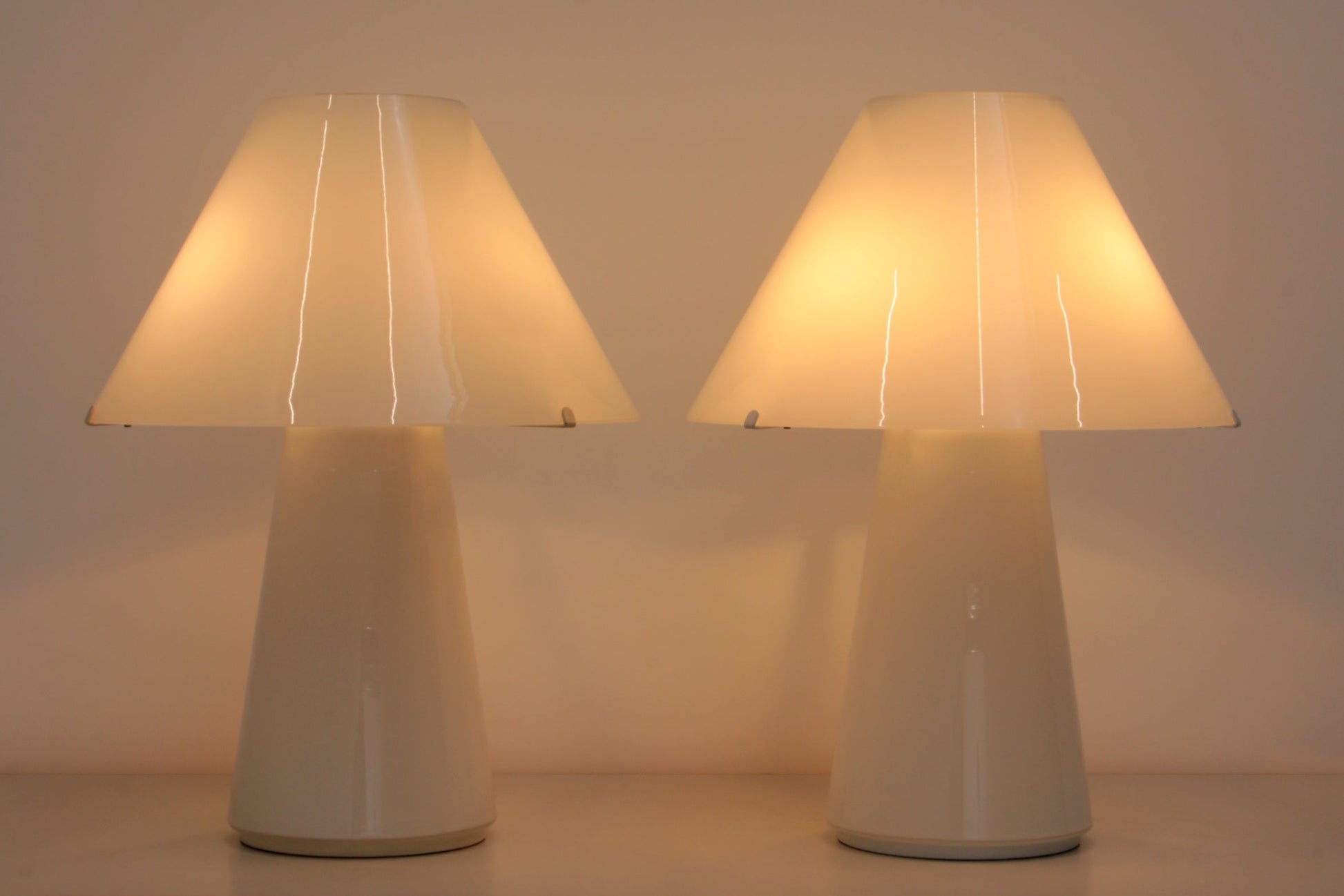 Rare Large Vetri Murano Mushroom Table Lamps, 1970s - Collectors - Net.Work