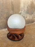 Rare Nova Tecno Table Lamp in Leather and Frosted Glass, Italy, 1970s - Collectors - Net.Work