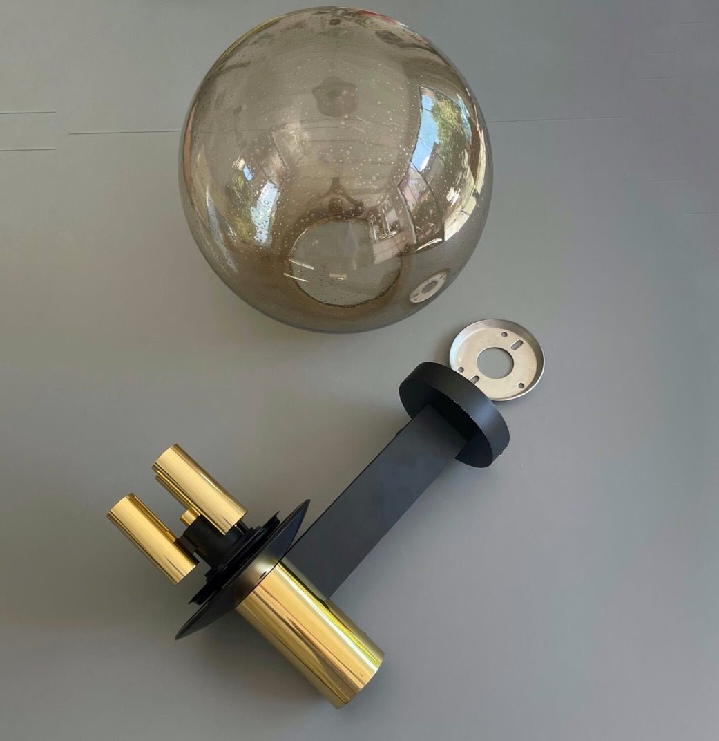 Rare set of large wall lights, Glashütte Limburg, Germany, 1970s - COLLECTORS RDAM