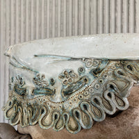 Sculptural ceramic side table by Francis Hewlett