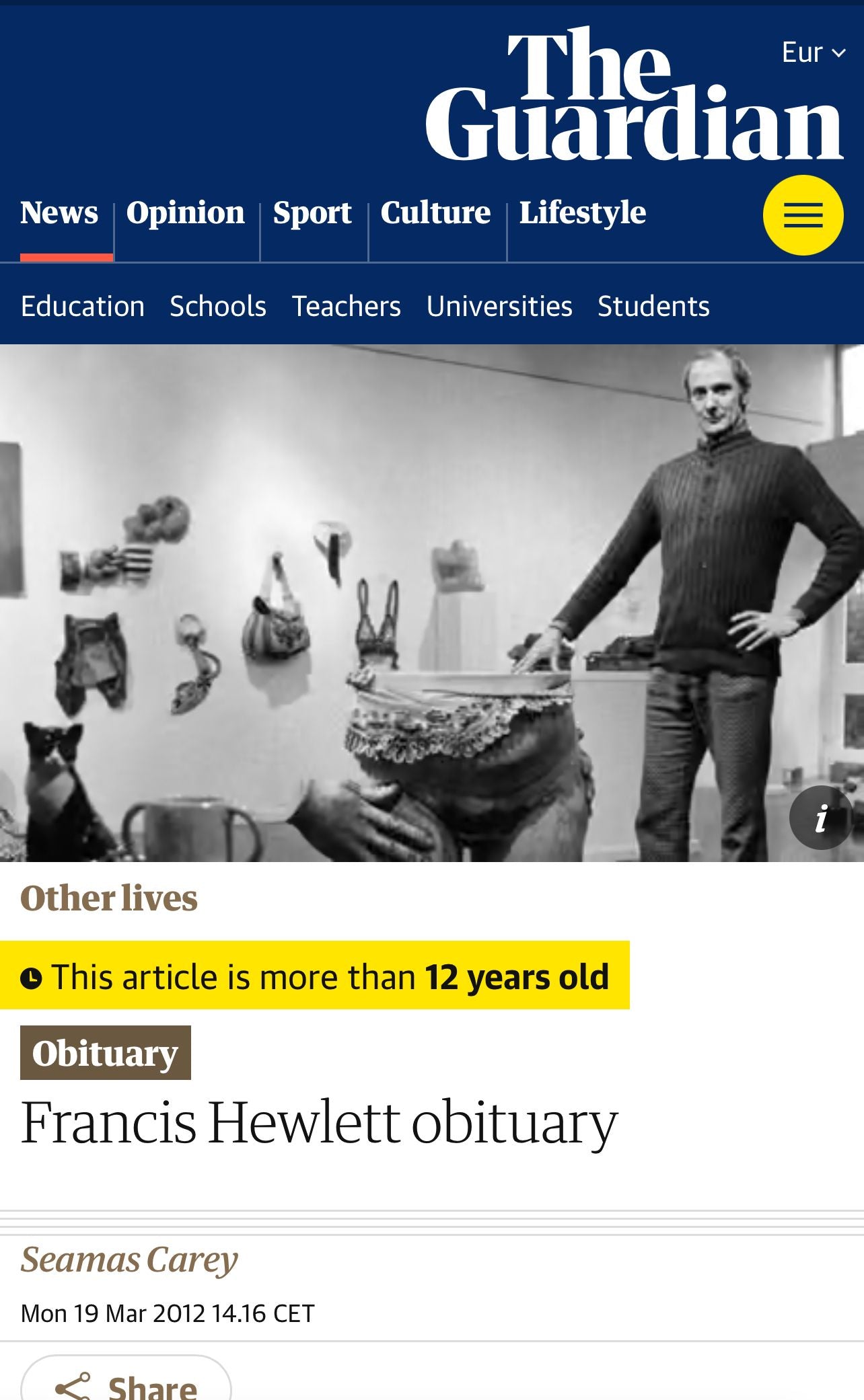 Sculptural ceramic side table by Francis Hewlett - Collectors - Net.Work