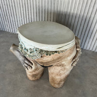 Sculptural ceramic side table by Francis Hewlett