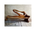 Sculptural, organically shaped solid wooden bench - COLLECTORS RDAM