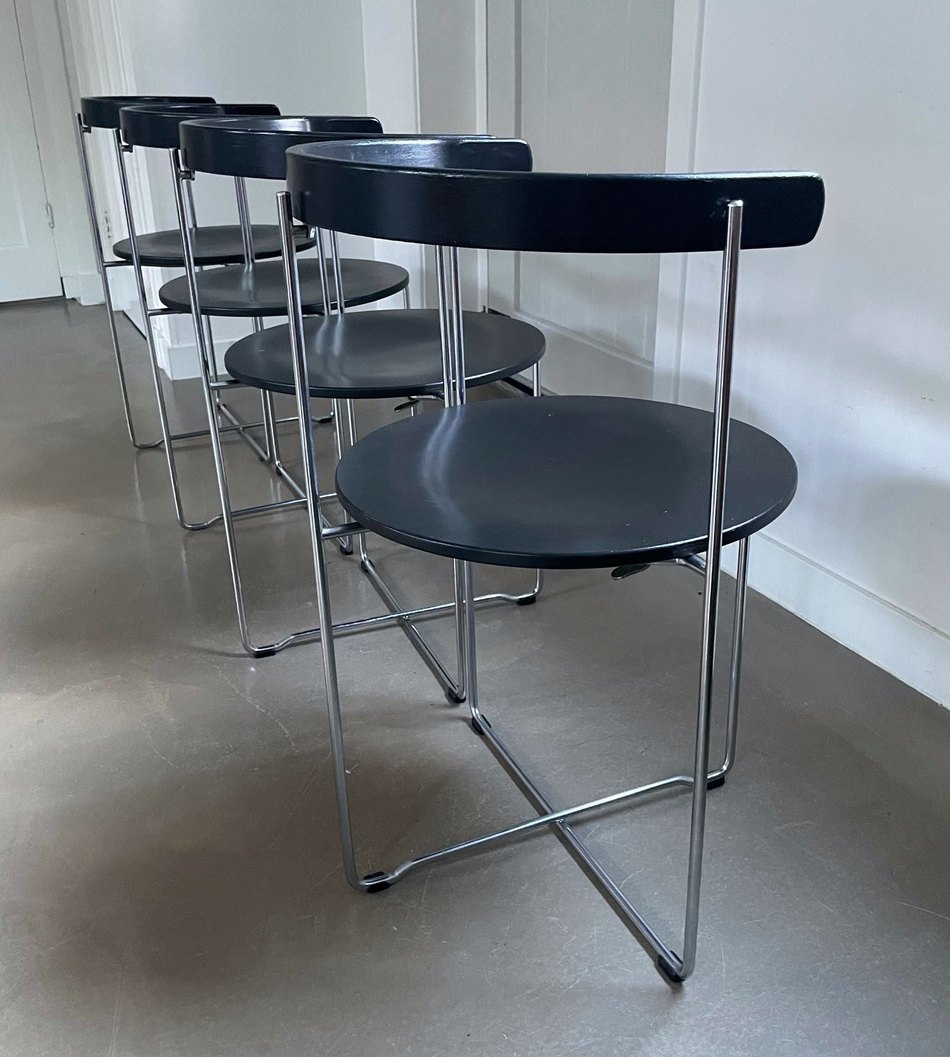 Set of 4 foldable chairs ‘Soley’, V. Hardarson for Kusch & Co, 80s - COLLECTORS RDAM