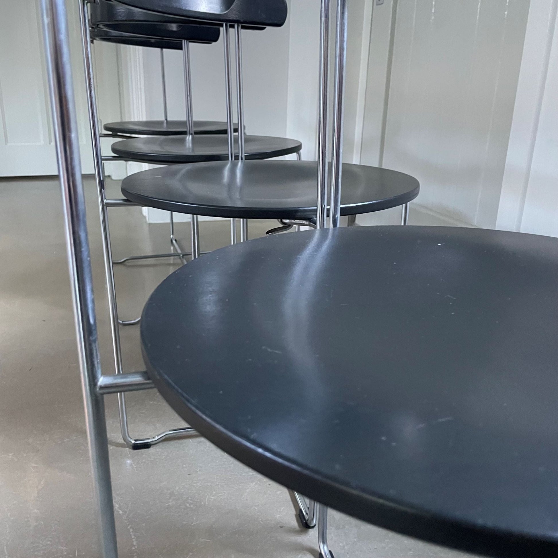 Set of 4 foldable chairs ‘Soley’, V. Hardarson for Kusch & Co, 80s - COLLECTORS RDAM