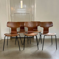 Set of 5 ‘Hammer’ chairs, design Arne Jacobsen for Fritz Hansen, Denmark, 1969