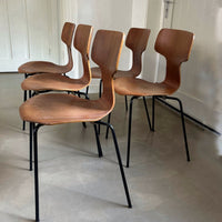 Set of 5 ‘Hammer’ chairs, design Arne Jacobsen for Fritz Hansen, Denmark, 1969