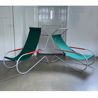 Set of midcentury 'Lido' sun lounge chairs, design Battista and Gino Giudici
