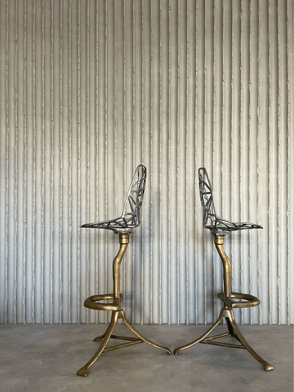 Set of two extraordinary barstools by David Marshall