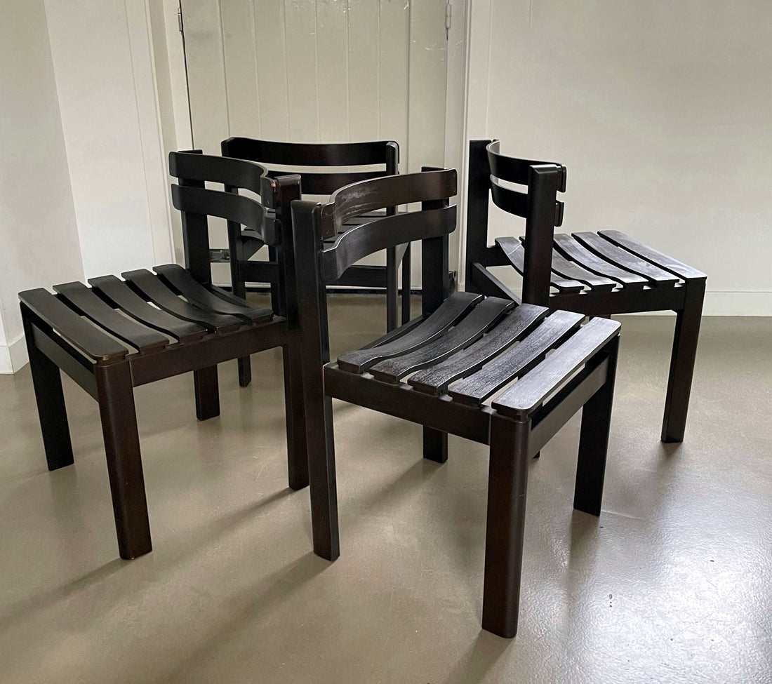 Set of vintage design slat chairs - Collectors - Net.Work