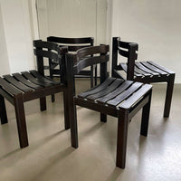 Set von Lattenstühlen im Vintage-Design