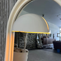 Vintage 1970s Illuminated Mirror with Built-In Socket