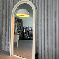 Vintage 1970s Illuminated Mirror with Built-In Socket