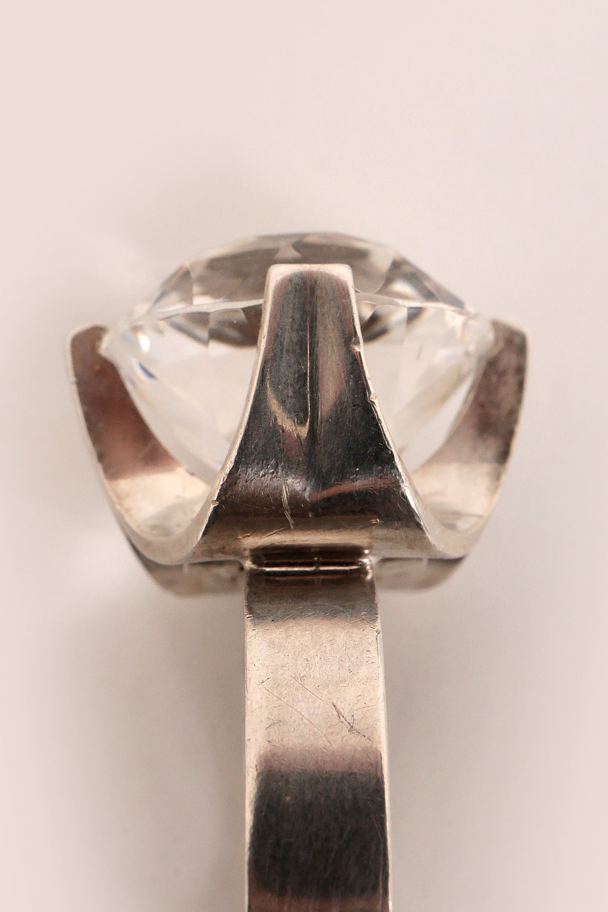 Silver Ring with Rock Crystal – Design by Elis Kauppi, Finland, 1975 - Collectors - Net.Work