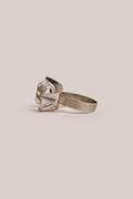 Silver Ring with Rock Crystal – Design by Elis Kauppi, Finland, 1975 - Collectors - Net.Work