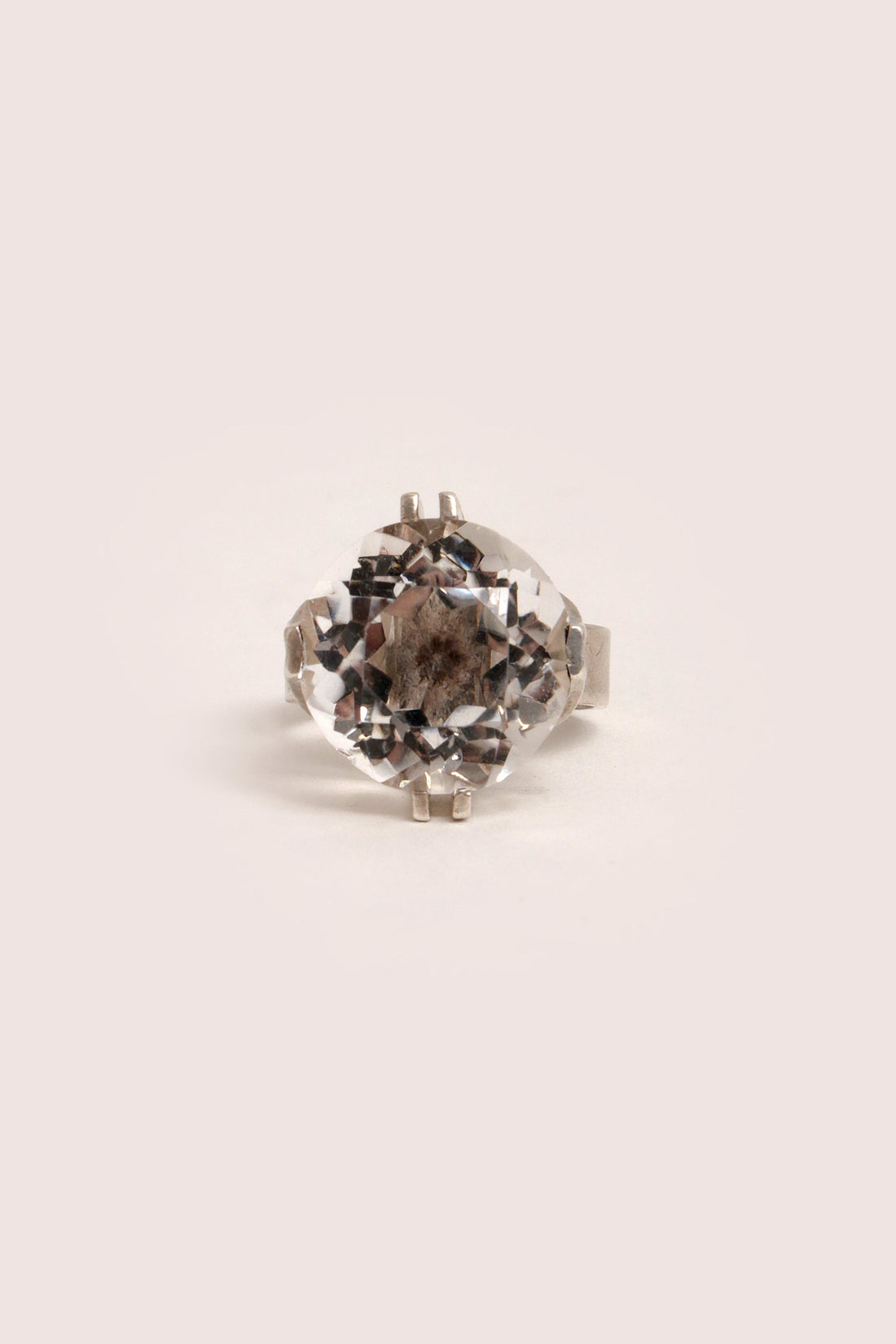 Silver Ring with Rock Crystal – Design by Elis Kauppi, Finland, 1975 - Collectors - Net.Work