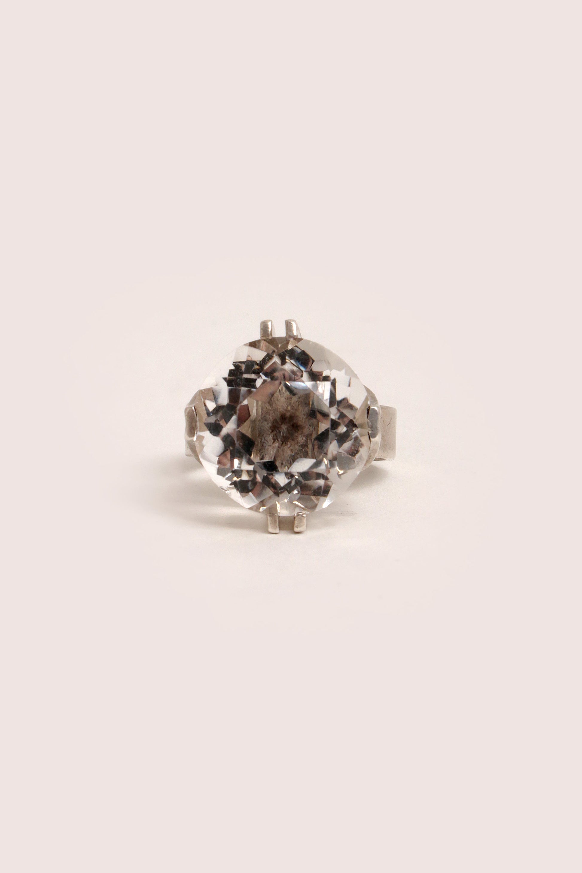 Silver Ring with Rock Crystal – Design by Elis Kauppi, Finland, 1975 - Collectors - Net.Work