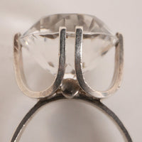 Silberring mit Bergkristall – Entwurf von Elis Kauppi, Finnland, 1975
