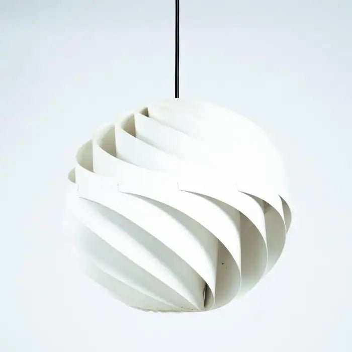 Space Age Danish design Louis Weisdorf Turbo white moon pendant light for Lyfa - COLLECTORS RDAM