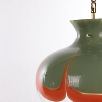 Spage Age Pendelleuchte Kaiser Leuchten mit Muranoglas.