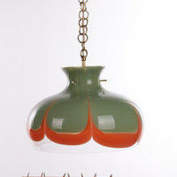 Spage Age Pendelleuchte Kaiser Leuchten mit Muranoglas.