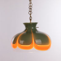 Spage Age Pendelleuchte Kaiser Leuchten mit Muranoglas.