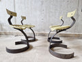 Unique Set of 4 Postmodern Tractor Seat Chairs - COLLECTORS RDAM