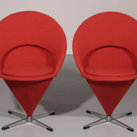 Verner Panton Model Cone K1 Chairs by Plus Linje 60s