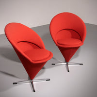 Verner Panton Model Cone K1 Chairs by Plus Linje 60s