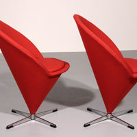 Verner Panton Model Cone K1 Chairs by Plus Linje 60s