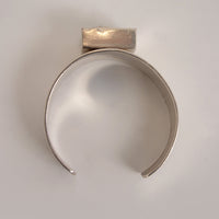 Versilbertes Armband mit Glasstein von Dansk Smykkekunst, 1970, Dänemark.