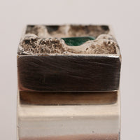 Versilbertes Armband mit Glasstein von Dansk Smykkekunst, 1970, Dänemark.