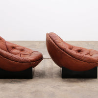 Vintage Cognac-Lounge-Set von Illum Wikkelsø für Ryesberg Møbler