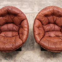 Vintage Cognac-Lounge-Set von Illum Wikkelsø für Ryesberg Møbler