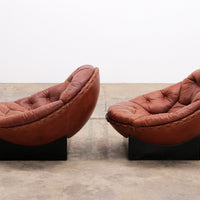 Vintage Cognac-Lounge-Set von Illum Wikkelsø für Ryesberg Møbler