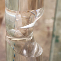 Vintage Franse Lucite en Glazen Salontafel van Maison Romeo