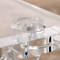 Vintage Franse Lucite en Glazen Salontafel van Maison Romeo