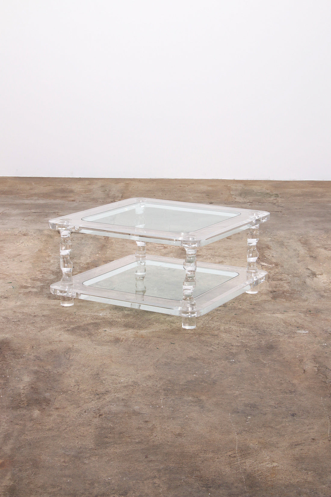 Vintage French Lucite and Glass Coffee Table by Maison Romeo - Collectors - Net.Work