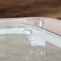 Vintage Franse Lucite en Glazen Salontafel van Maison Romeo