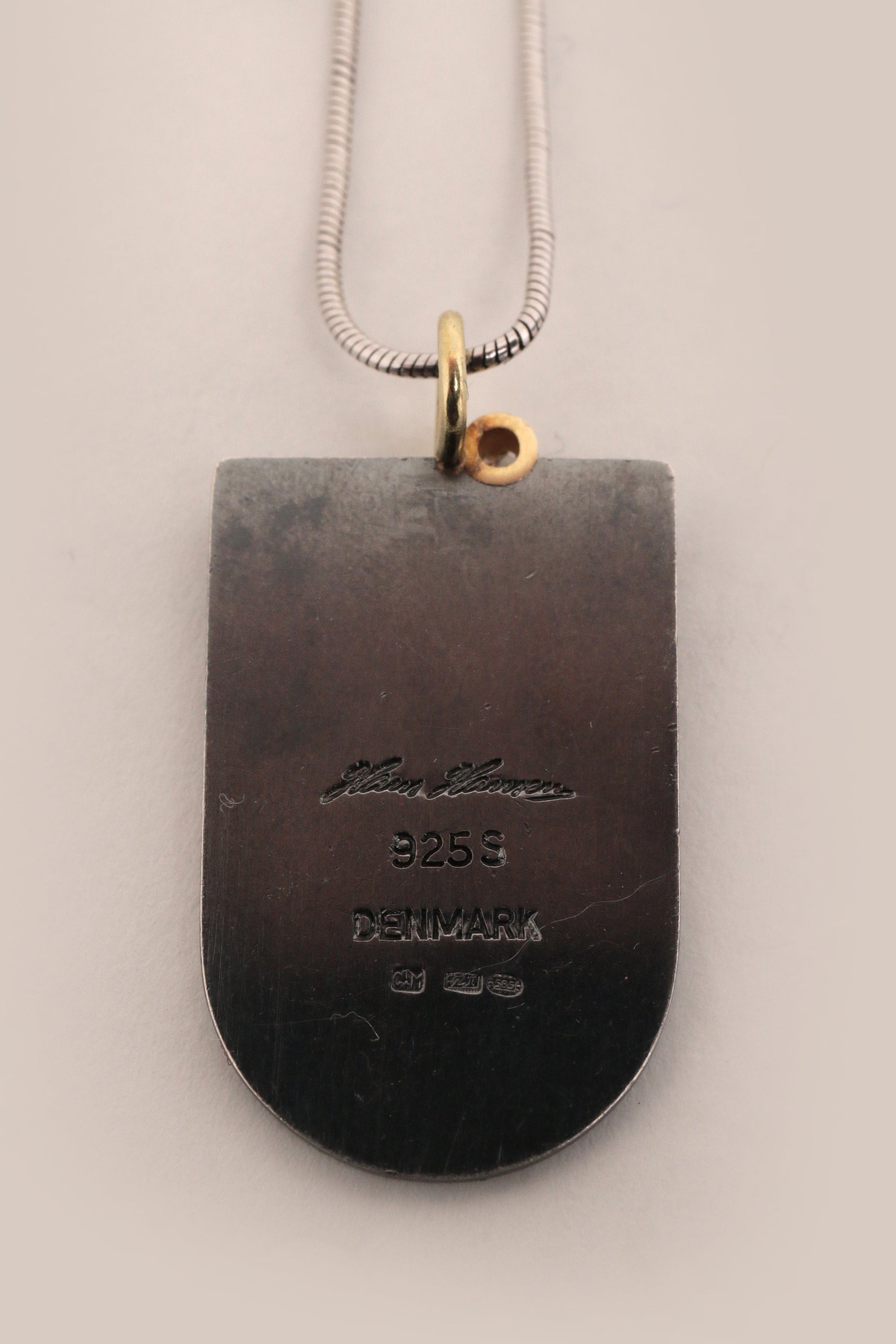 Vintage Hans Hanssen ketting Zilver, 14k goud met diamant - Collectors - Net.Work