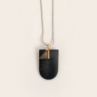 Vintage Hans Hanssen ketting Zilver, 14k goud met diamant