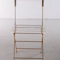 Vintage Hollywood Regency Plexiglas-Esszimmerstuhl aus den 70er Jahren