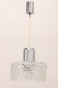 Vintage Ice Glass Pendant Lamp by Egon Hillebrand, 1960s Germany - Collectors - Net.Work