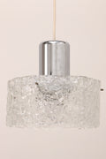 Vintage Ice Glass Pendant Lamp by Egon Hillebrand, 1960s Germany - Collectors - Net.Work