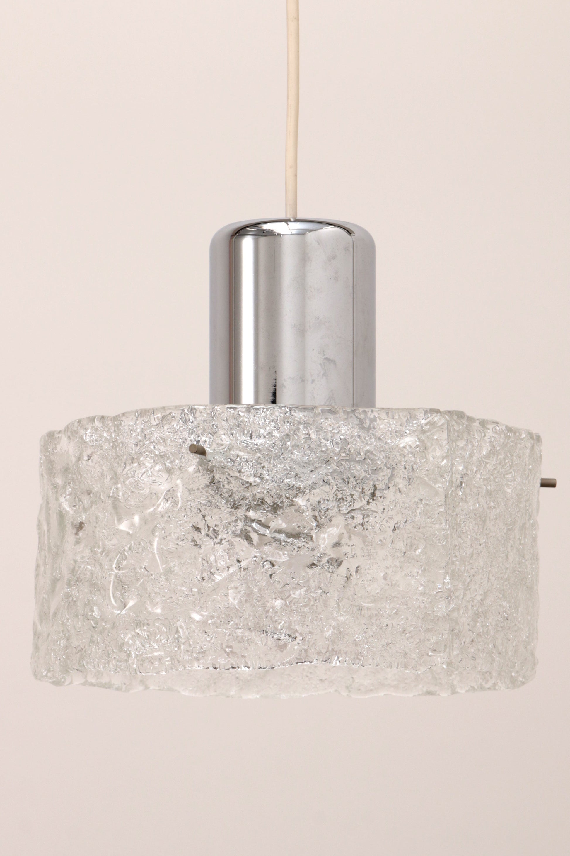 Vintage Ice Glass Pendant Lamp by Egon Hillebrand, 1960s Germany - Collectors - Net.Work