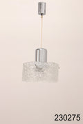Vintage Ice Glass Pendant Lamp by Egon Hillebrand, 1960s Germany - Collectors - Net.Work
